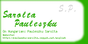 sarolta pauleszku business card